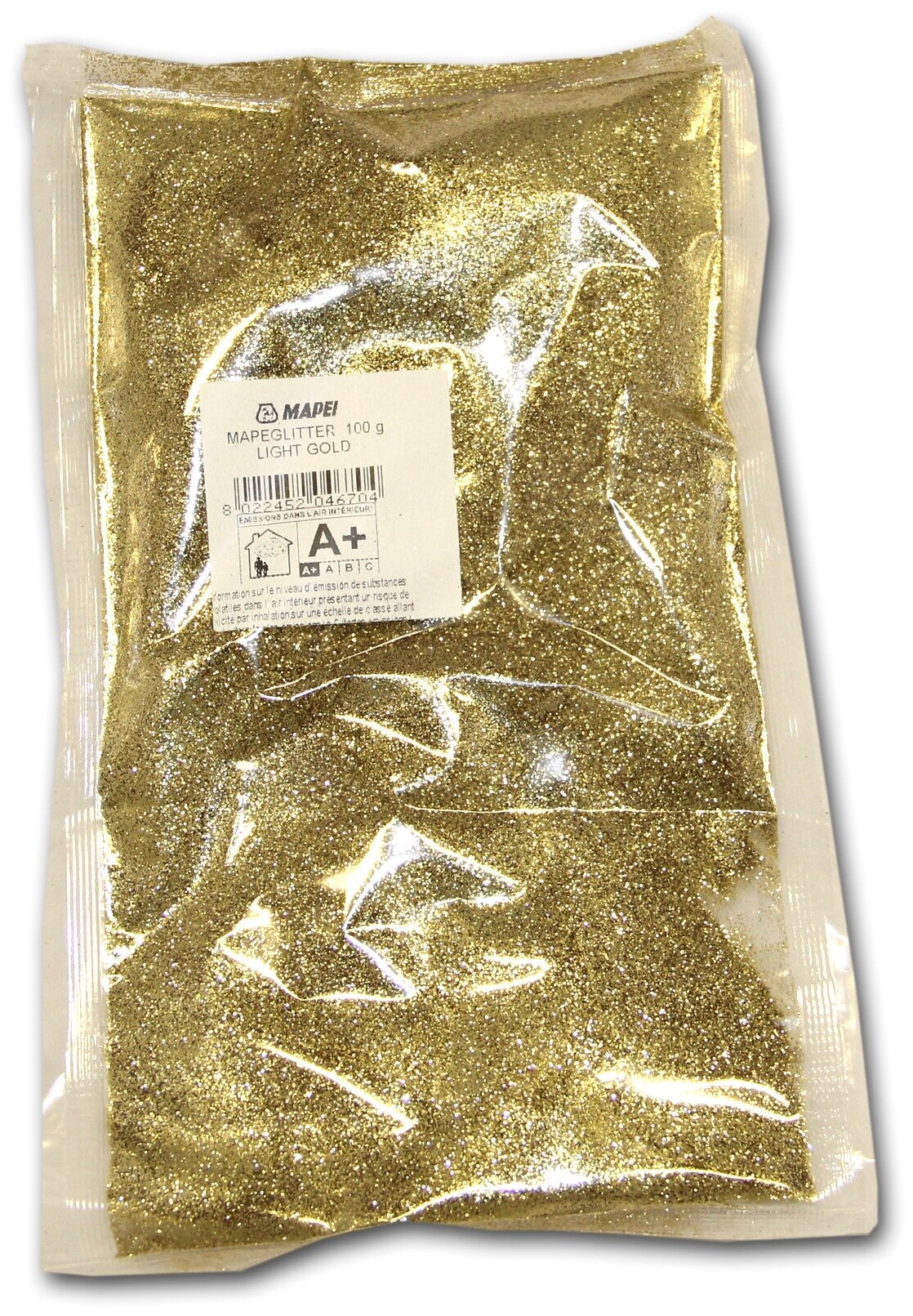 Металлические цветные блестки к затирке MAPEI Mapeglitter 204 L.GOLD (Светлое золото), 0.1 кг