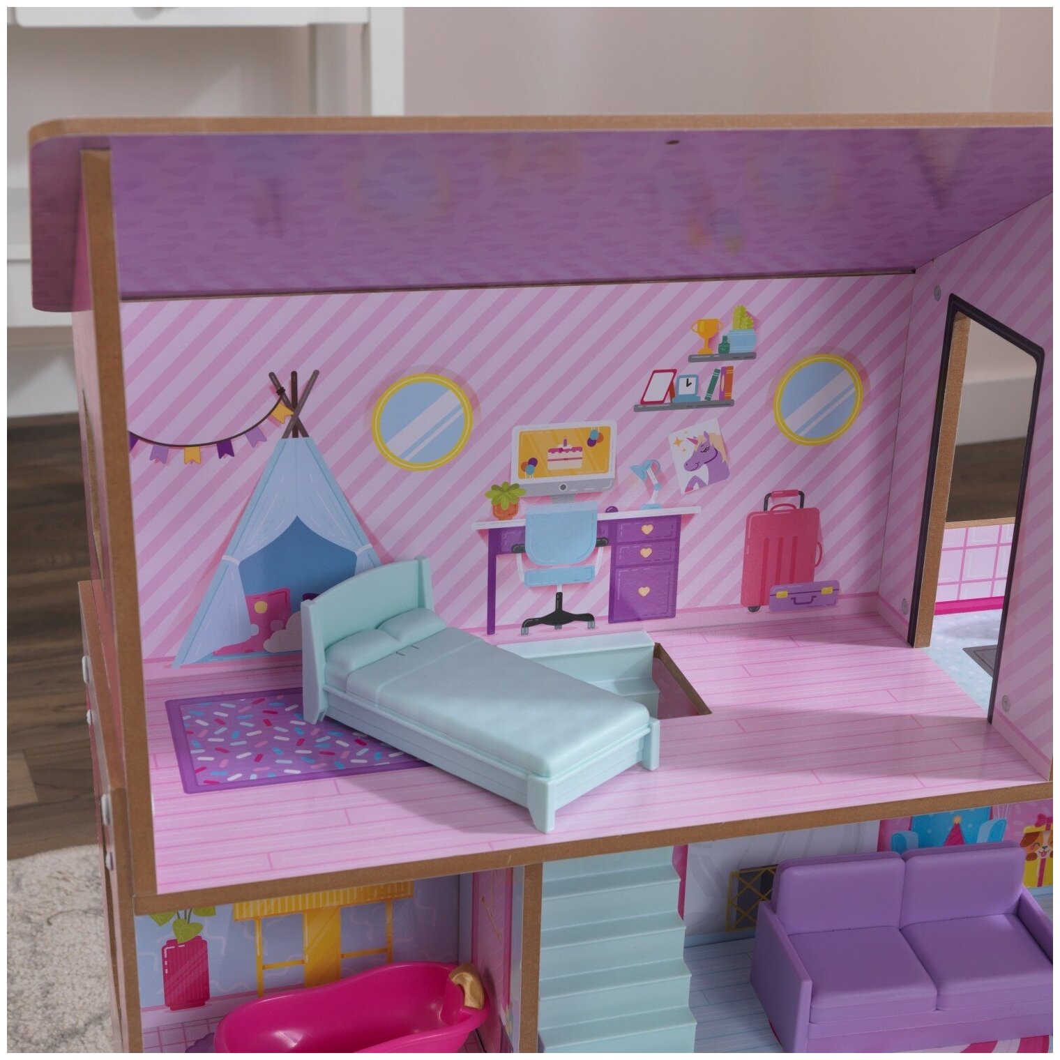 Кукольный домик Лолли с мебелью (10 предметов) KidKraft - фото №11