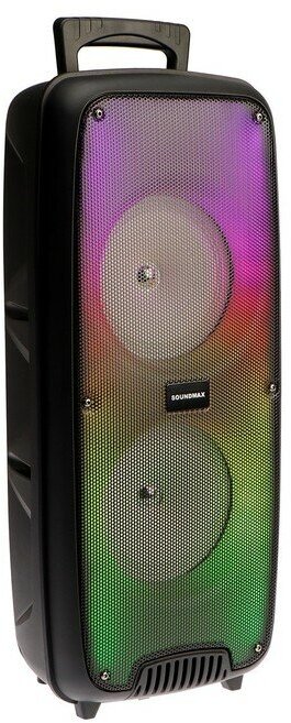 Портативная колонка Soundmax SM-PS4203, 60 Вт, 2400 мАч, FM, BT, microSD, AUX, подсветка