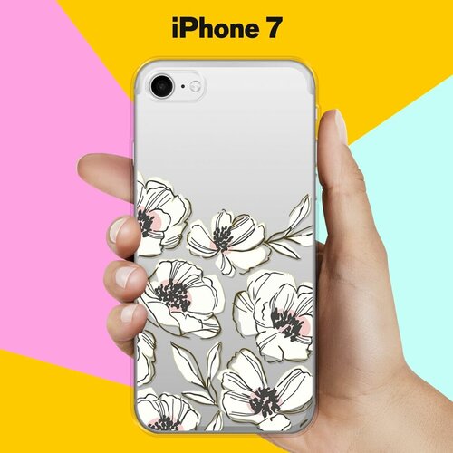 Силиконовый чехол Цветы на Apple iPhone 7 силиконовый чехол цветы на apple iphone x