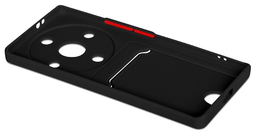 Силиконовый чехол с отделением для карты для Honor X9a/Magic5 Lite DF hwCardcase-05 (black)