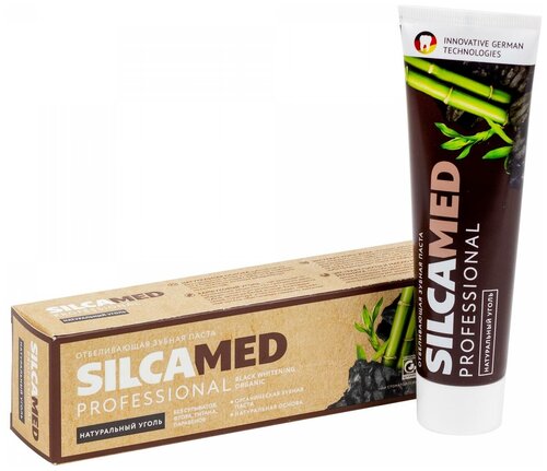 Silcamed Зубная паста Professional Black Whitening ORGANIC 100 г