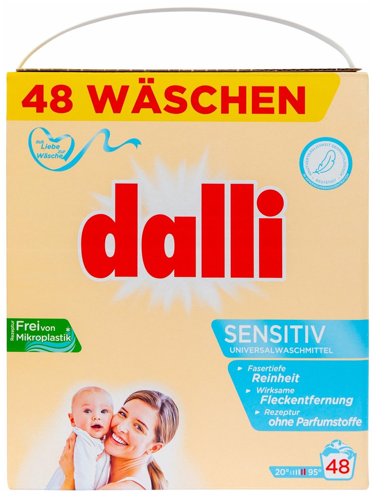 Стиральный порошок Dalli Sensitive, 3.12 кг