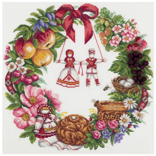 фото Набор для вышивания panna "венок плодородия", арт. со-1901, 32,5х32 см