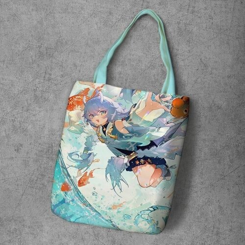 фото Сумка шоппер anime dakimakura, фактура рельефная, мультиколор