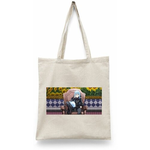 фото Сумка-шоппер унисекс каждому своё "аниме/о моём перерождении в слизь" черная