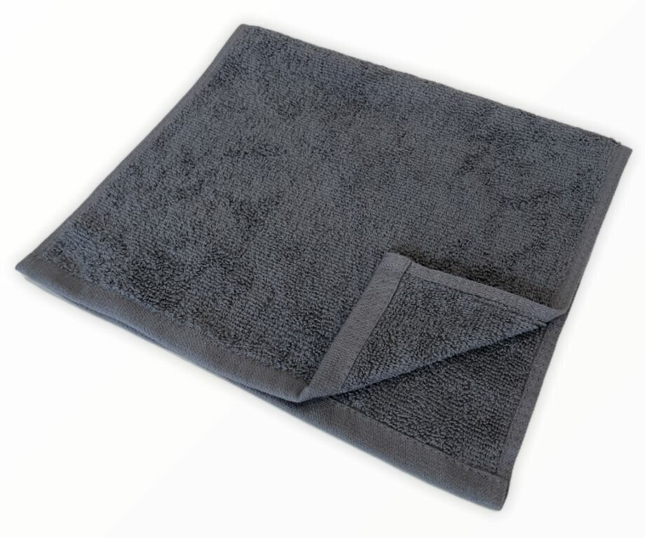 Махровое полотенце "люкс" 30*50 см., цвет - серый, пл. 450 гр. - фотография № 1
