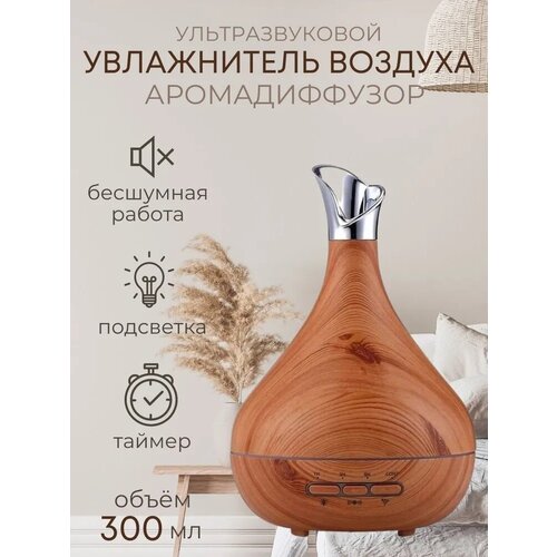 Ультразвуковой увлажнитель воздуха Создаёт комфортный микроклимат и спокойный сон Аромадиффузор Светлое дерево HM-044 450000₽