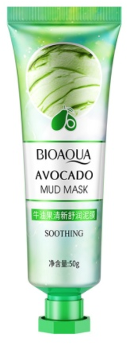 Очищающая глиняная маска для лица с экстрактом авокадо, 50г