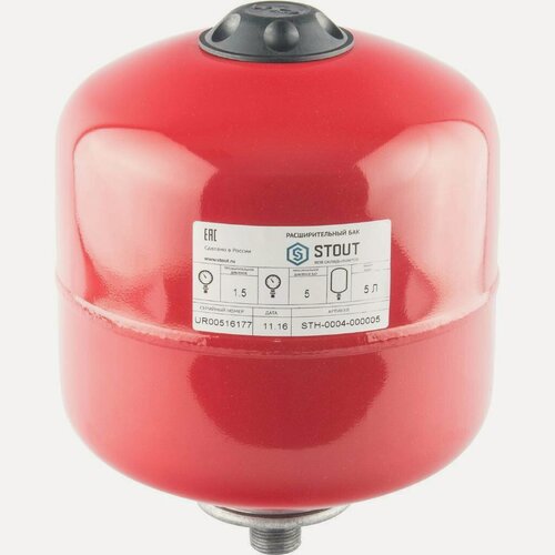 Изображение товара Расширительный бак на отопление STOUT STH-0004-000005 5 л (цвет красный)