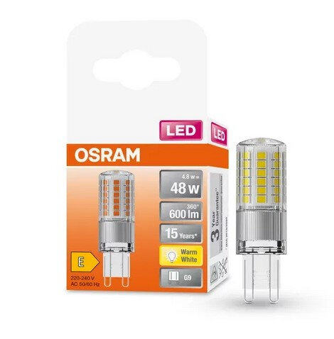 Светодиодная лампа Ledvance-osram OSRAM LEDPPIN 50 48W/827 G9 230V 600Lm d18x59 4058075432451