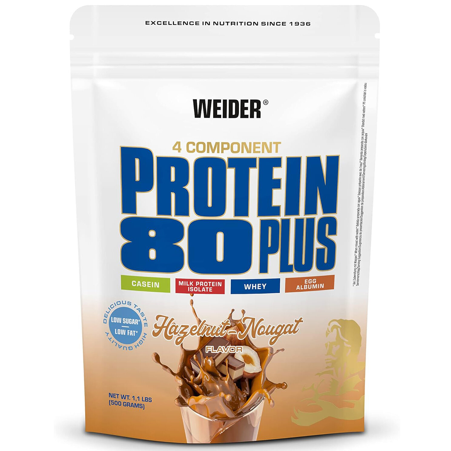 Многокомпонентный протеин Weider Protein 80 Plus - 500 грамм, лесной орех-нуга