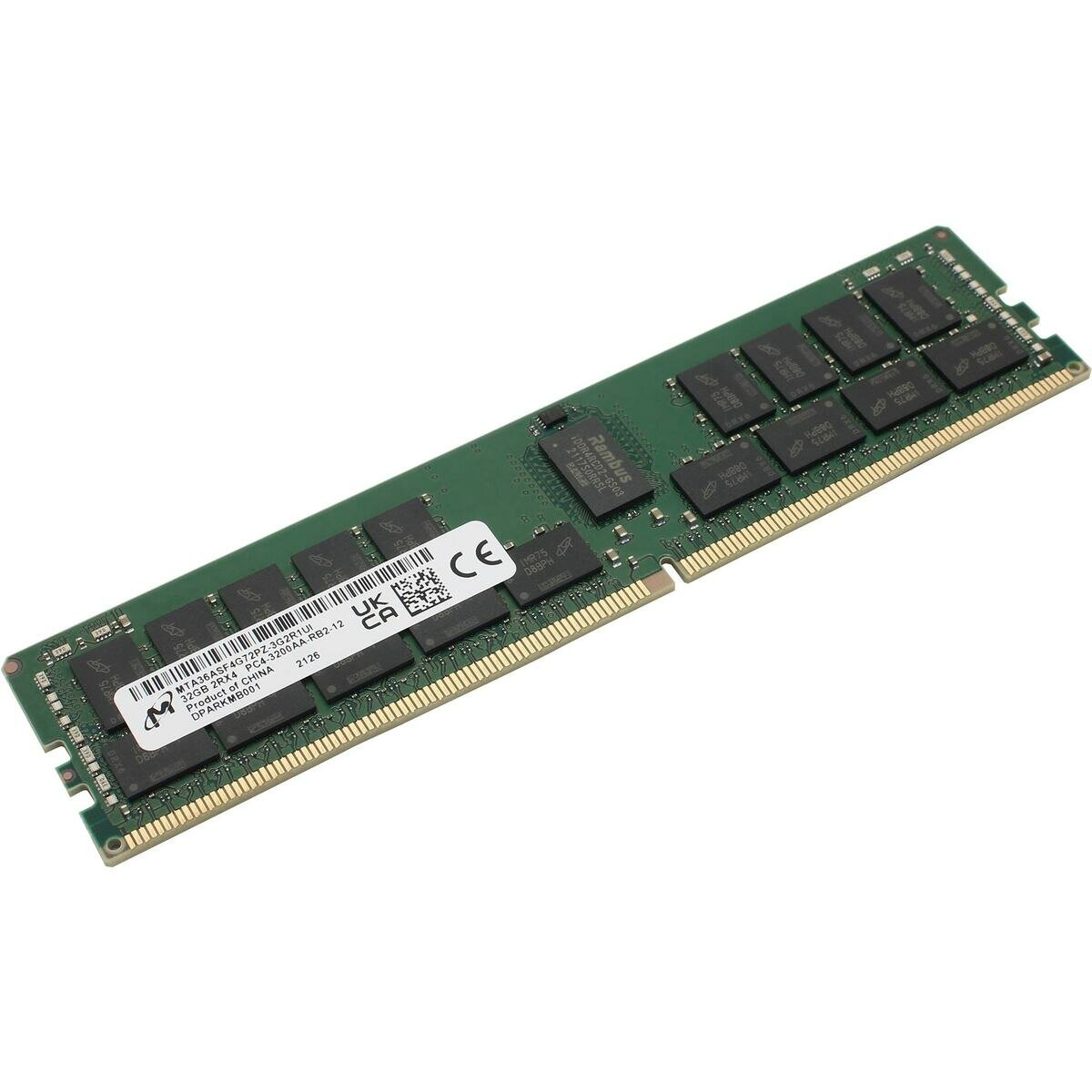 Оперативная память 32Gb DDR4 3200MHz Micron ECC RDIMM (MTA36ASF4G72PZ-3G2) (MTA36ASF4G72PZ-3G2(R1))