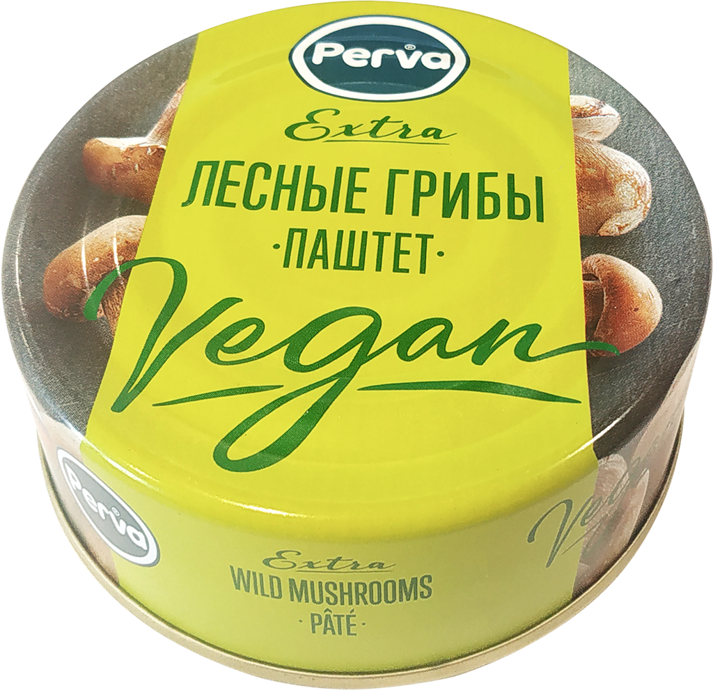 Паштет PERVA Extra Vegan, с лесными грибами, 100г