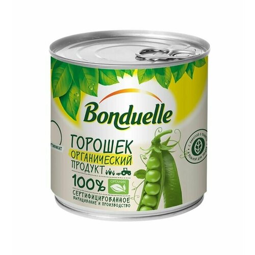 Bonduelle Горошек зеленый органический продукт, 425 мл