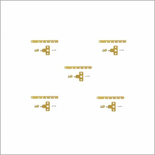 Ограничитель на окноограничитель для окна металлический Стандарт-2 золотой металлик комплект 5 шт 1030₽