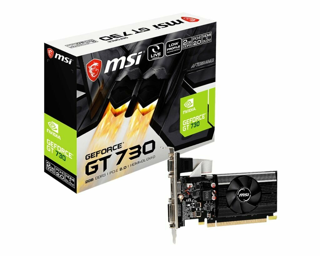 Видеокарта MSI GeForce GT 730 Silent LP N730K-2GD3/LP 2Gb