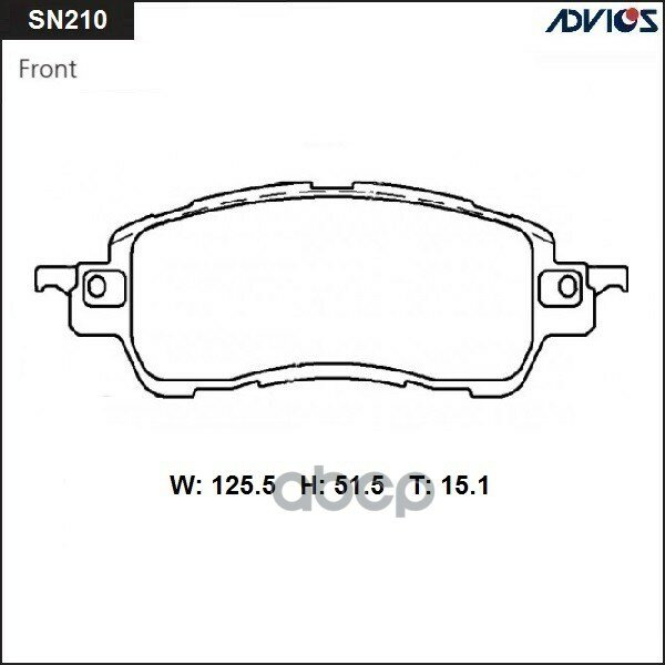 Дисковые Тормозные Колодки Advics ADVICS арт. SN210