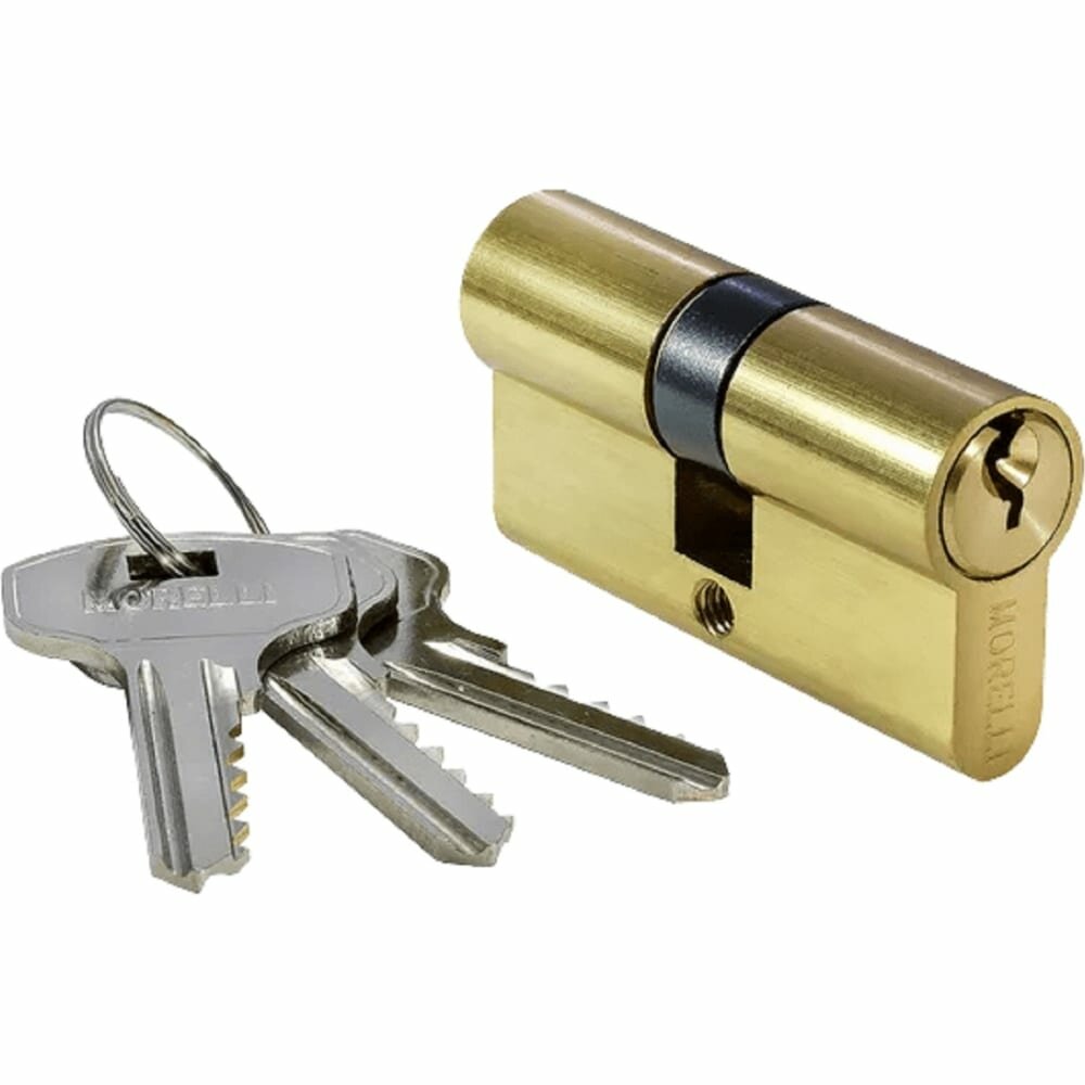 Цилиндр ключевой MORELLI 70C PG, ключ-ключ, золото - фото №5