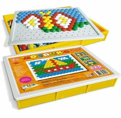 Развивающие игры для детей Мозаика 225 фишек прямоугольная коробка Stellar 01050