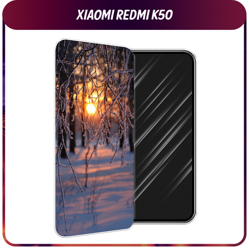 Силиконовый чехол на Xiaomi Redmi K50 / Редми K50 Зима 7 силиконовый чехол на xiaomi redmi k50 редми k50 синие гранаты