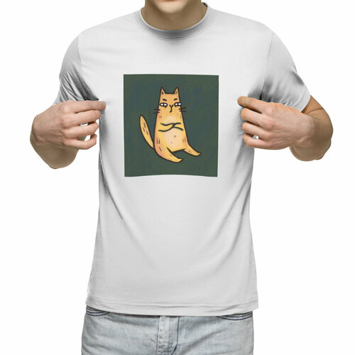 Футболка Us Basic, размер 2XL, белый мужская футболка дьявольский кот m зеленый