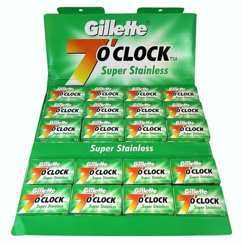 Лезвия Gillette O'clock 100 штук лезвия gillette платиновые плюс 5шт