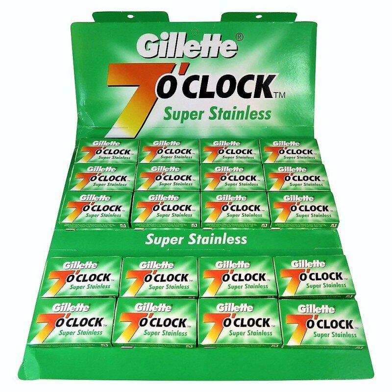 Лезвия "Gillette O'clock" 100 штук