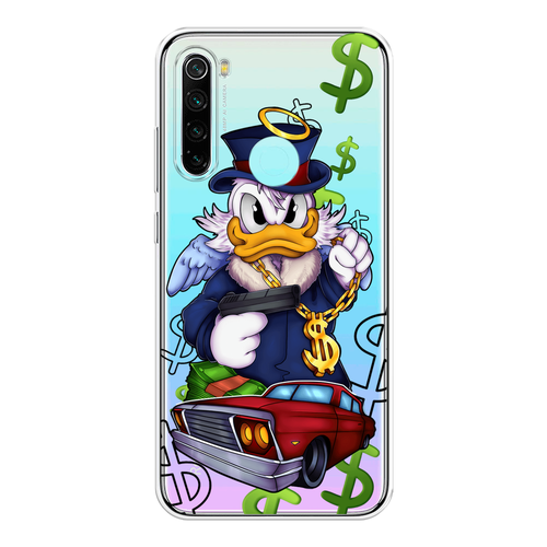 Силиконовый чехол на Xiaomi Redmi Note 8 / Сяоми Редми Нот 8 Scrooge McDuck with a Gold Chain, прозрачный силиконовый чехол на xiaomi redmi note 12s сяоми редми нот 12s scrooge mcduck with a gold chain прозрачный