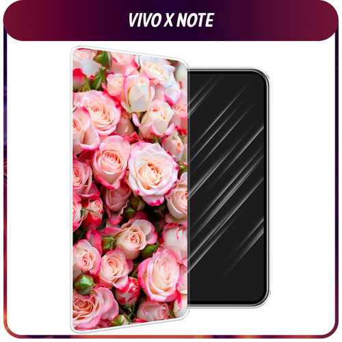 Силиконовый чехол на Vivo X Note / Виво X Нот Много роз силиконовый чехол на vivo x note виво x нот бирюзовые соты