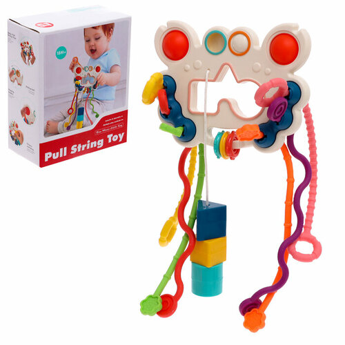 Игрушка развивающая для малышей «Крабик», тянучка с сортером развивающая игрушка 1 toy умная моторика т16696 разноцветный