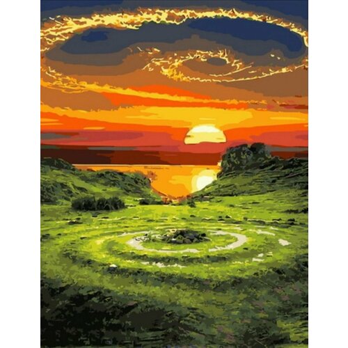 Картина по номерам Заход солнца холст на подрамнике 40х50 см, GX43773