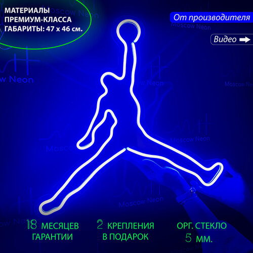 Изображение товара Неоновая вывеска, светильник декоративный в виде логотипа Nike Jordan (Джордан) с диммером
