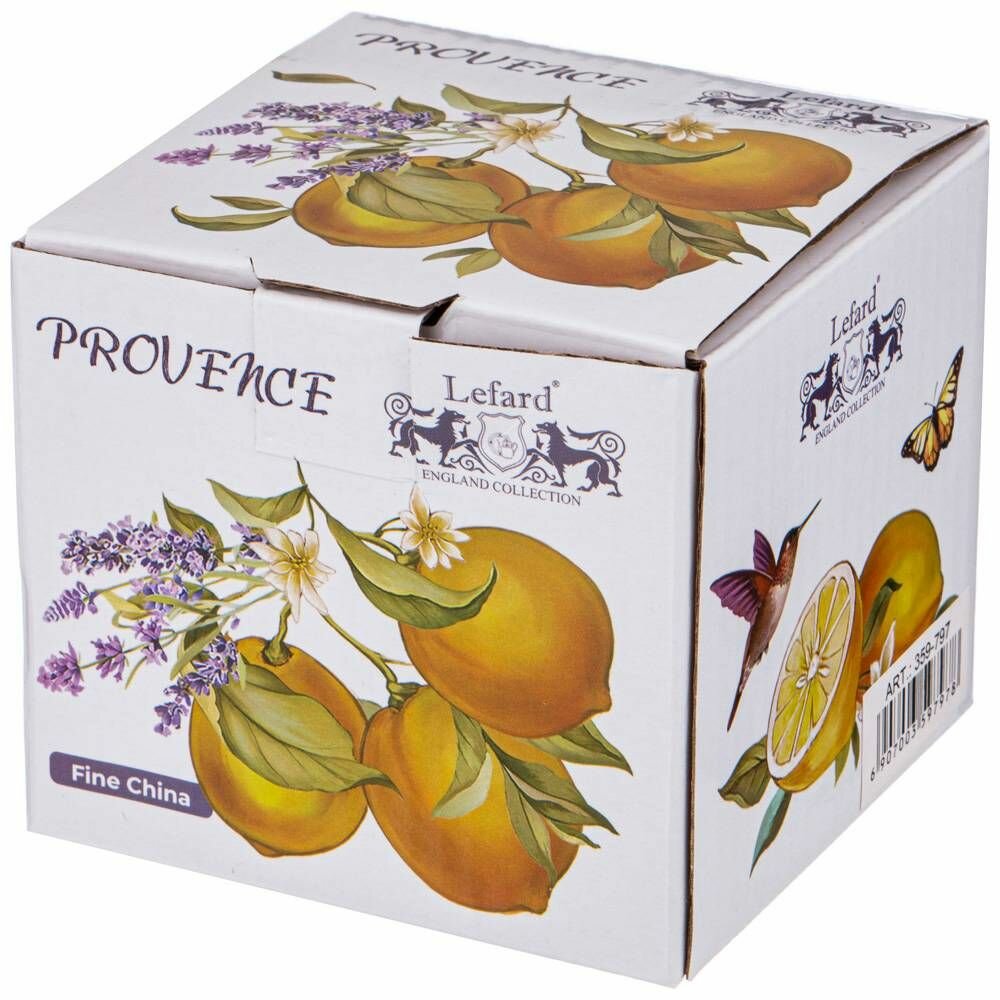 Банка для хранения продуктов Lefard "Прованс Лимоны", для мёда, 180 мл, с силиконовой крышкой, фарфор — фото 1