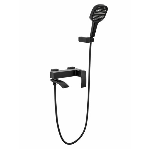 Смеситель для ванны с ручным душем Hansberge H4077BL Черный матовый