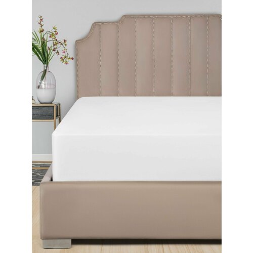 SleepIX Простыня на резинке двуспальная Исти сатин 180x200 25 белая 1290₽