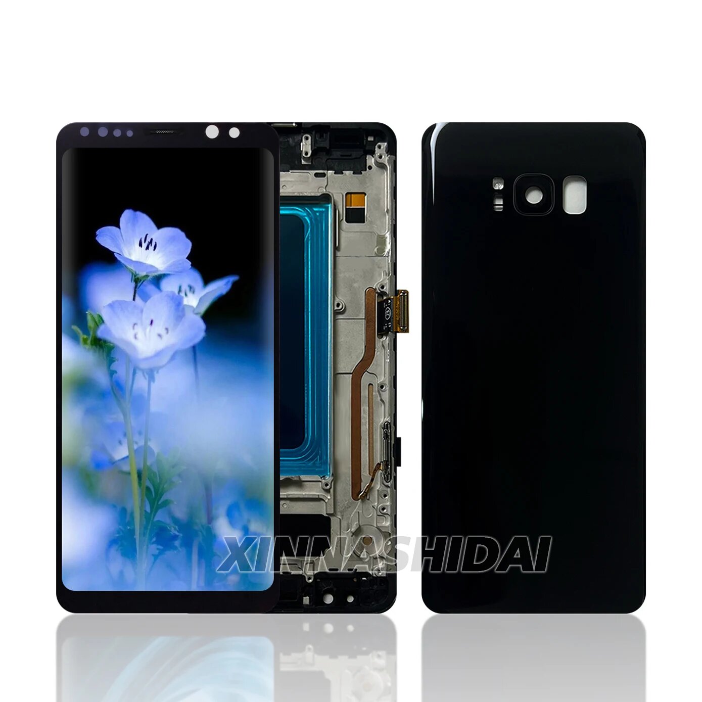 TFT ЖК-дисплей для Samsung Galaxy S8 plus G955fd G955F G955 с рамкой дисплея и сенсорным экраном в сборе, цифровые детали, 100% протестировано, Black Frame Cover — фото 1