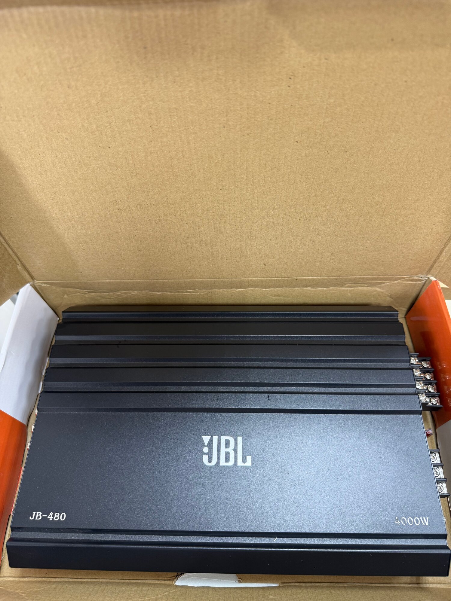 Усилитель автомобильный JBL JB480, 4 канала, 4000Вт, черный матовый