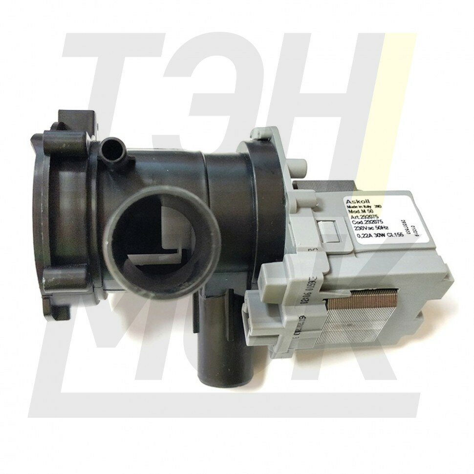 Сливной насос (помпа) для стиральной машины Bosch Classixx, WAA, Maxx, Varioperfect, Siemens, Askoll M50, 30W, 3 защёлки, с улиткой в сборе, 145787, Р020