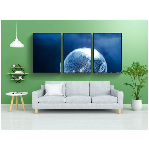 фото Набор модулных постеров для интерьера "мыльный пузырь, замороженный, мороженое" 60x90 см. в тубусе, без рамки lotsprints