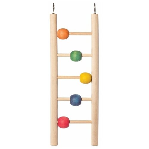 Игрушка для птиц Triol Лестница с шариками, 23,5x7 см игрушка для птиц triol лестница с шариками 23 5х7см