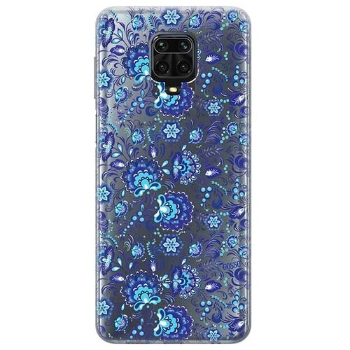 фото Ультратонкий силиконовый чехол-накладка для xiaomi redmi note 9s / note 9 pro / note 9 pro max с 3d принтом "gzhel" gosso