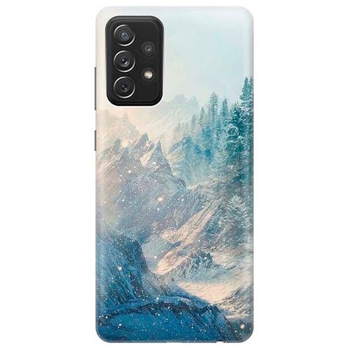 фото Ультратонкий силиконовый чехол-накладка для samsung galaxy a72 с принтом "снежные горы и лес" gosso