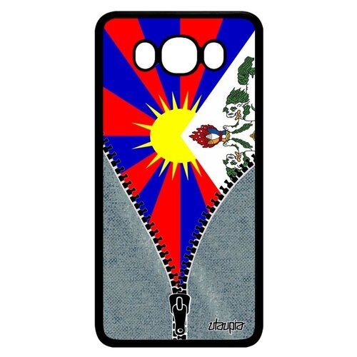 фото Противоударный чехол для смартфона // samsung galaxy j7 2016 // "флаг тибета на молнии" путешествие стиль, utaupia, серый