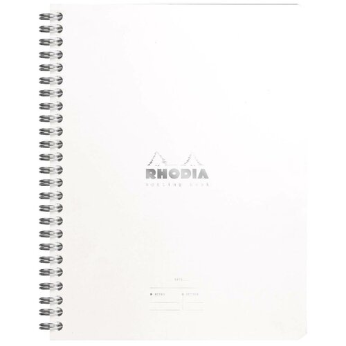 Ежедневник в линейку Rhodia Classic А5 (16х21см.) 90 г/м2 80 листов белого цвета (с микроперфорацией), плотная белая обложка