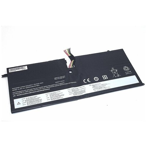 Аккумуляторная батарея для ноутбука Lenovo ThinkPad X1 (45N1070-4S1P) 14.8V 3200mAh OEM черная аккумуляторная батарея для ноутбука lenovo 300 14 4s1p 80qh00bcus 14 4v 2600mah oem черная