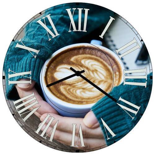 фото Svs настенные часы svs 3501715 kitchen капучино с теплотой