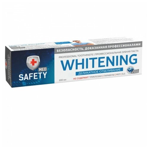 Зубная паста Safety Whitening Деликатное отбеливание, 100 мл, 100 г