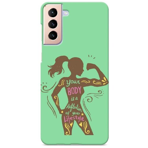 фото Пластиковый чехол "силуэт спортивной девушки" на samsung galaxy s21 + / самсунг галакси s21 плюс case place