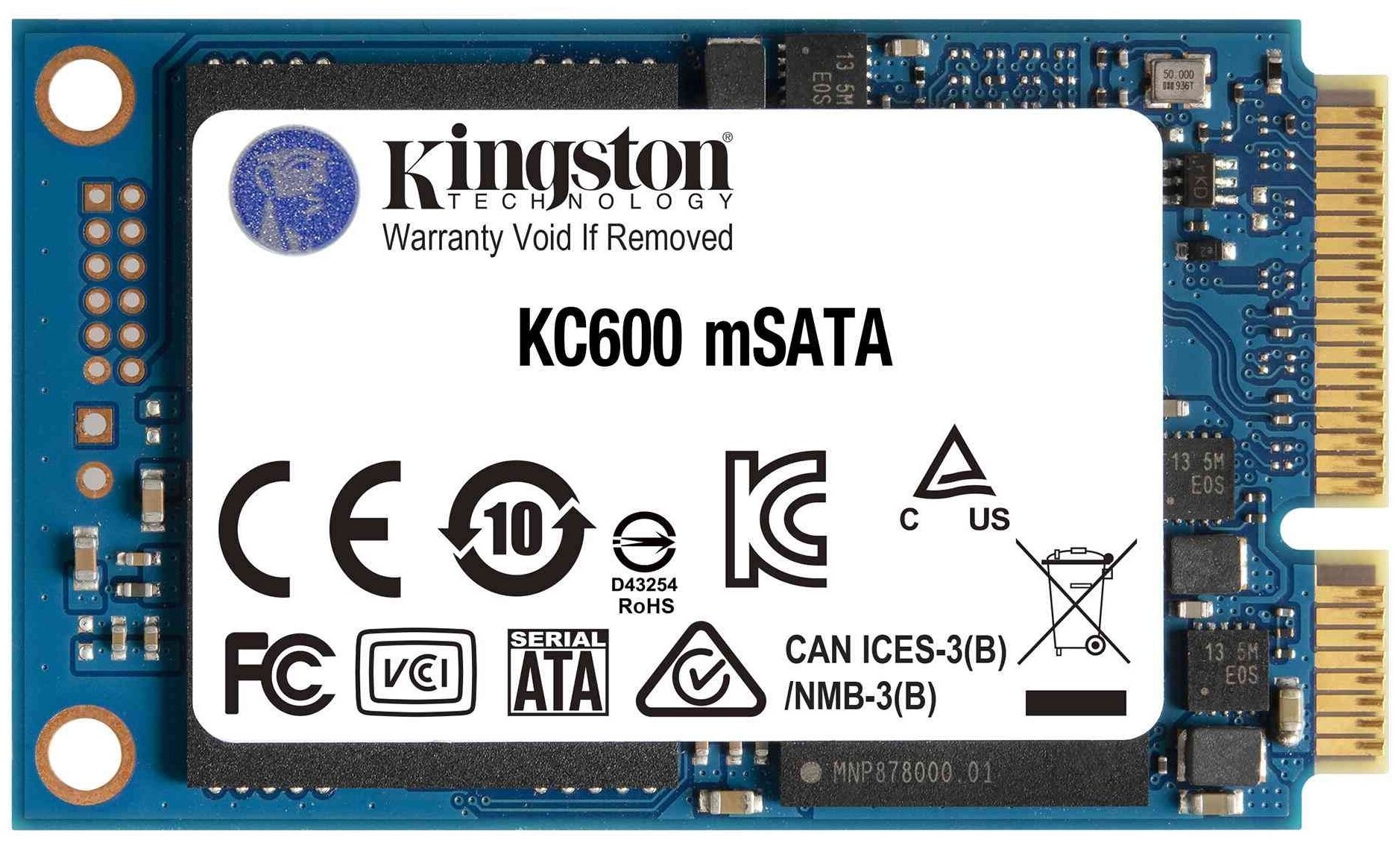 SSD диск Kingston mSATA SSD SKC600 512 Гб SATA III 3D TLC SKC600MS/512G